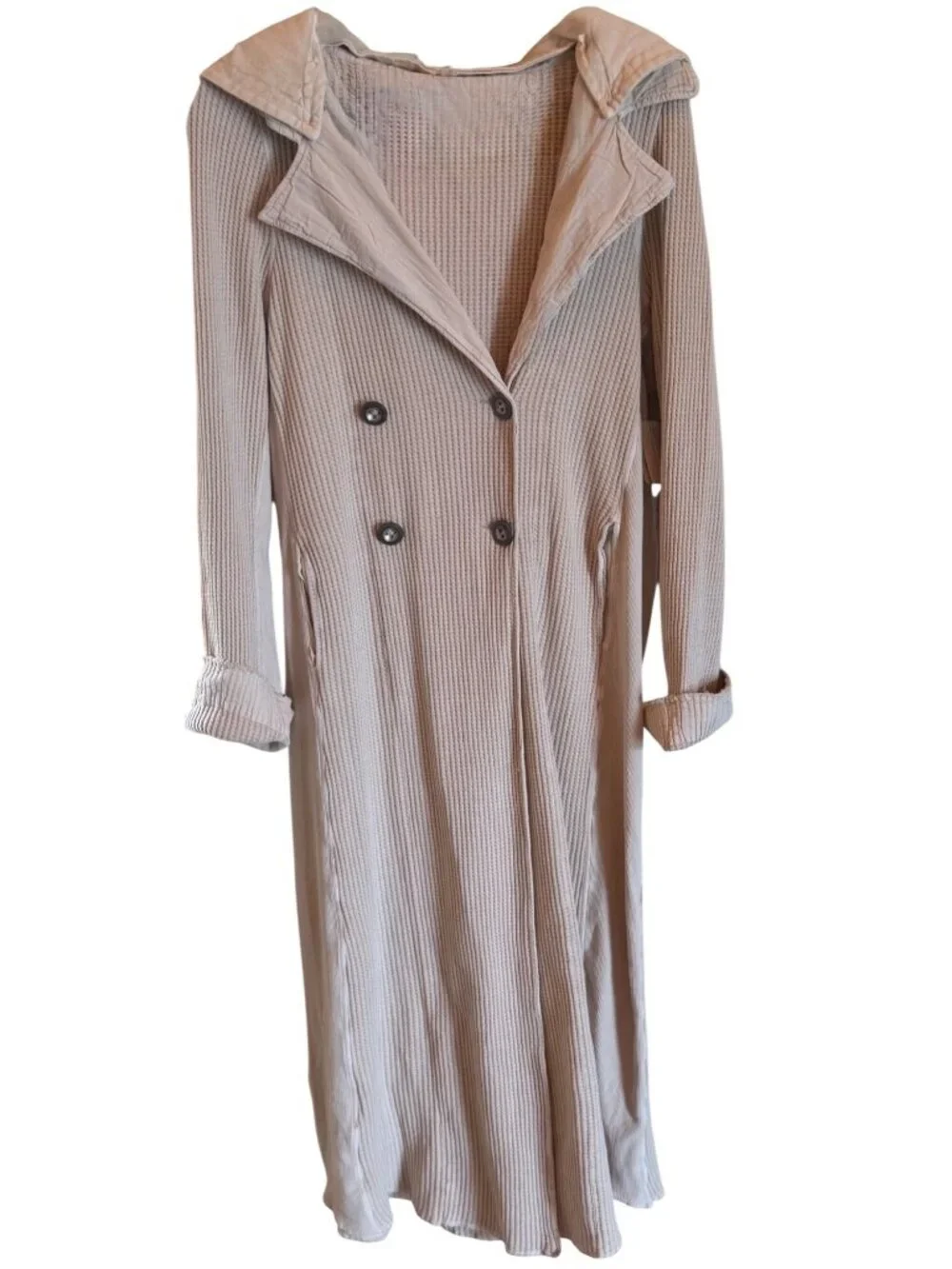 Free People One Landon Trench Coat In Sand Size Medium New With Tag